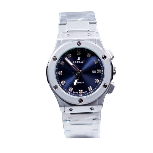 Black Prism Chain Strapped Hologram Dial Hublot Watch
